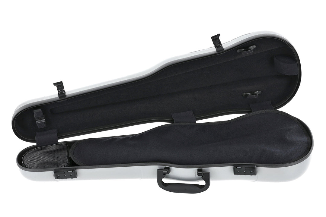 GEWA estuches de Violines moldeados Air 1.7 - Acabado metálico plateado de alto brillo