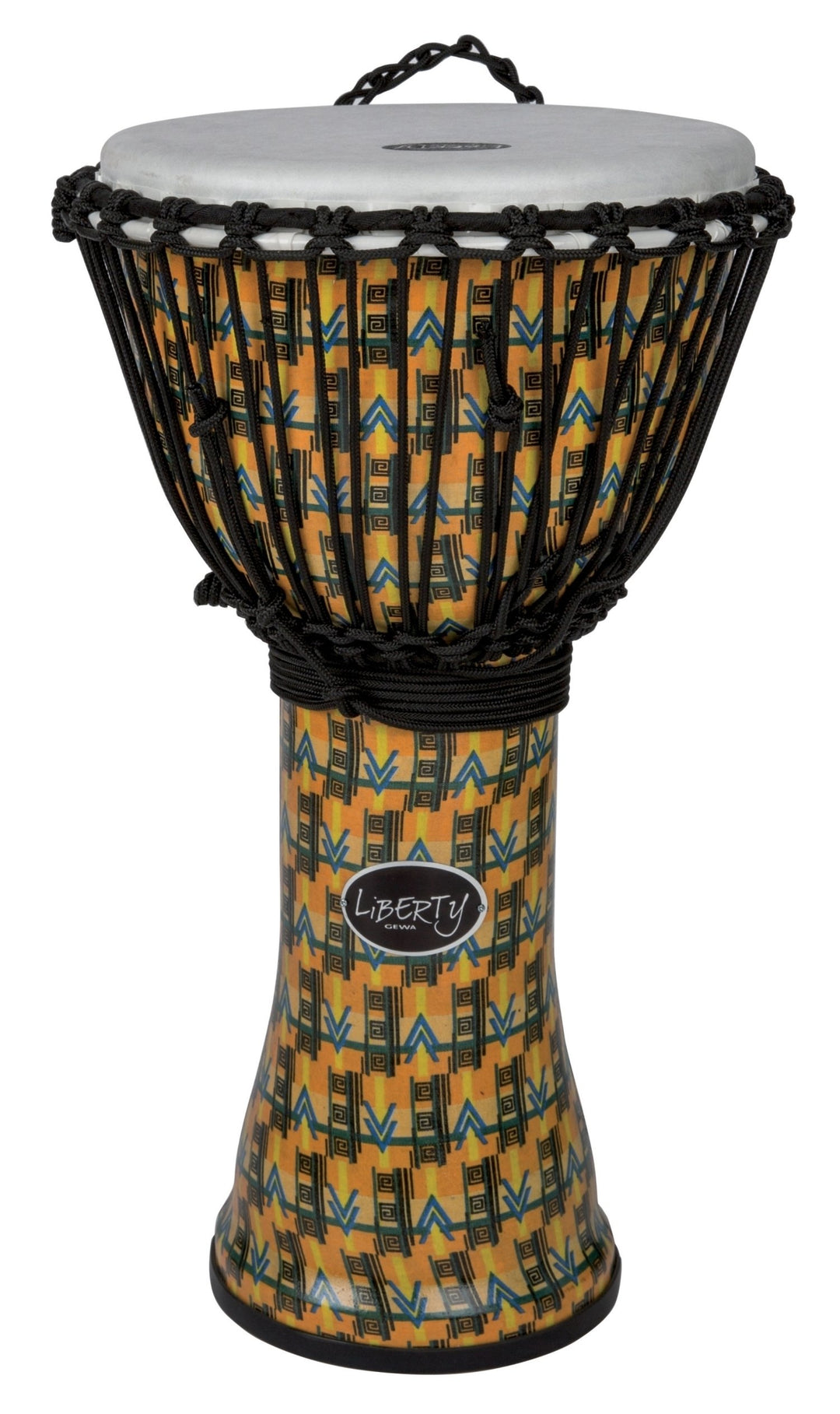 GEWA Djembé Liberty Series afinado con cuerda - 14" Abstract Kente