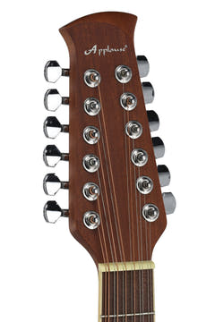 Applause AB2412II guitarra electroacústica de 12 cuerdas, Black Satin