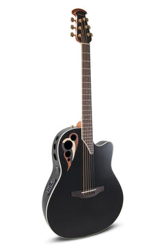 Ovation E-Acoustic Guitarras Celebrity Elite Deluxe Deep Contour - Black Satin (CDX40-5-G)