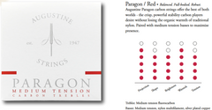 Augustine Cuerdas para Guitarras clásicas Paragon Carbon - Set rojo (medium/medium)