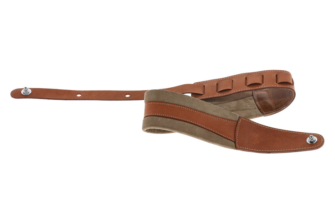 GEWA Correas para guitarras Prestige 85 acolchadas con cierres de seguridad - arena seca/marrón