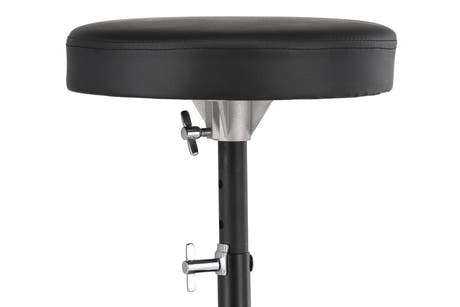 Basix DT-100 taburete para batería, asiento redondo, de 45 a 59 cm