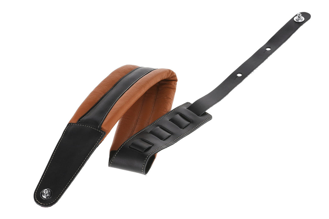 Correas de Guitarras GEWA Prestige 85 acolchadas con cierres de seguridad - arena seca/negro