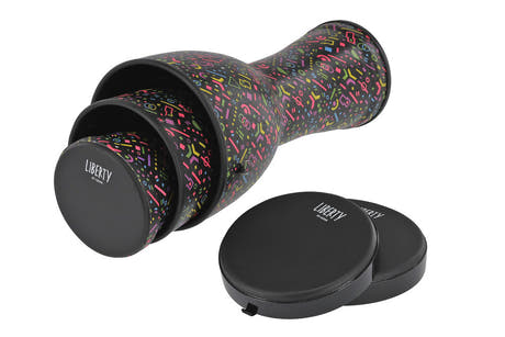 GEWA Liberty Series conjunto de djembés encajables de 8", 10" y 12", Crazy Neon