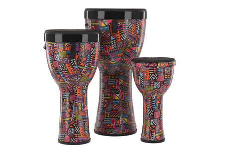 GEWA Liberty Series set de djembés apilables de 8", 10" y 12", Abstract