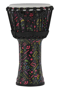 GEWA Djembé Liberty Series afinado con cuerdas - 8" Crazy Neon
