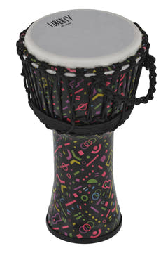 GEWA Djembé Liberty Series afinado con cuerdas - 8" Crazy Neon