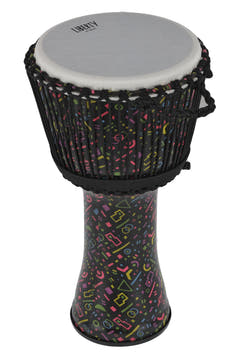 Djembe GEWA Liberty Series afinado con cuerda - 12" Crazy Neon
