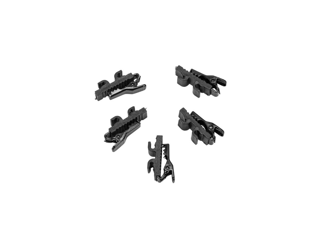 OMNITRONIC Clip de cable de micrófono MK2, negro 5x