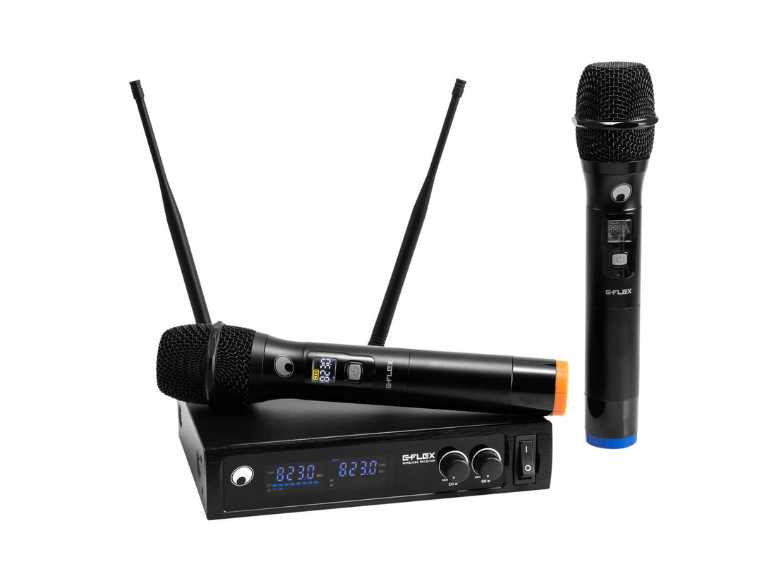 OMNITRONIC UHF E-FLEX 2, Sistema de micrófono inalámbrico 823-832/863-865 MHz
