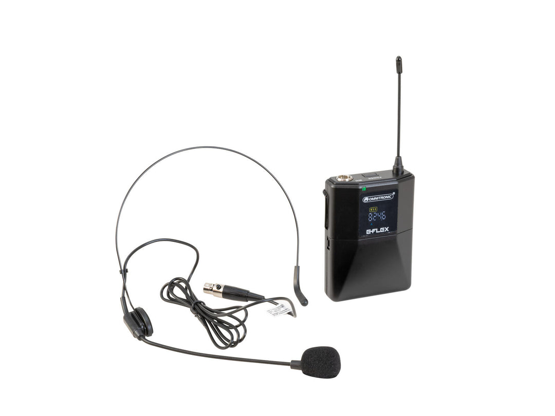 OMNITRONIC UHF E-FLEX petaca 823-832/863-865 MHz