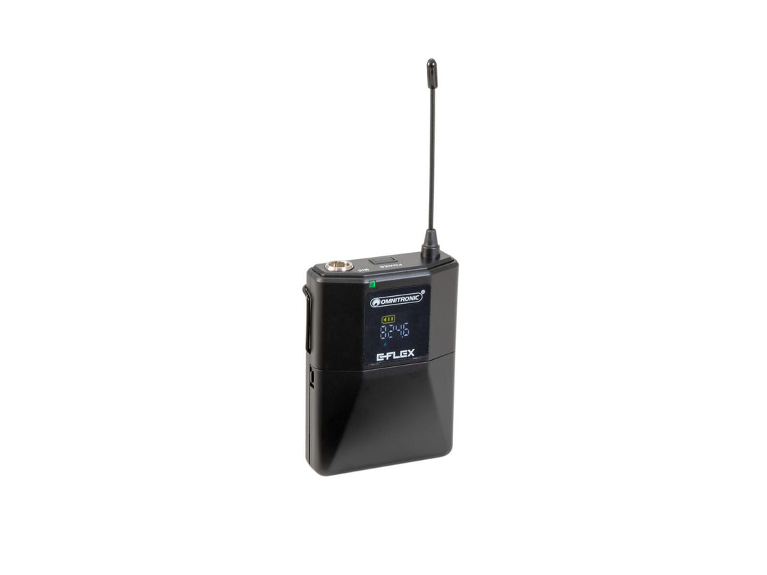 OMNITRONIC UHF E-FLEX petaca 823-832/863-865 MHz