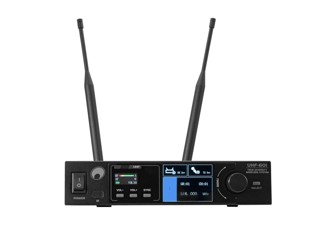 OMNITRONIC UHF-601 Sistema de micrófono inalámbrico de 1 canal 520-554 MHz