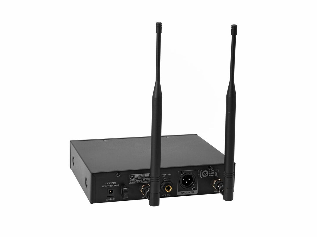 OMNITRONIC UHF-601 Sistema de micrófono inalámbrico de 1 canal 520-554 MHz
