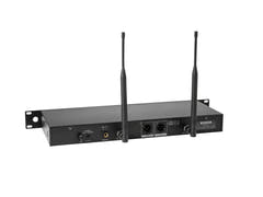 OMNITRONIC UHF-602 Sistema de micrófonos inalámbricos de 2 canales 823-832/863-865 MHz