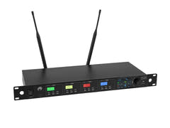 OMNITRONIC UHF-604 Sistema de micrófonos inalámbricos de 4 canales 520-554 MHz