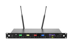 OMNITRONIC UHF-604 Sistema de micrófonos inalámbricos de 4 canales 520-554 MHz
