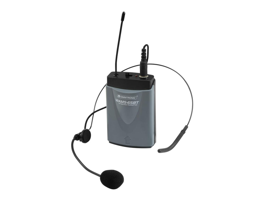 OMNITRONIC WAMS-65BT Transmisor de petaca incl. auriculares de diadema