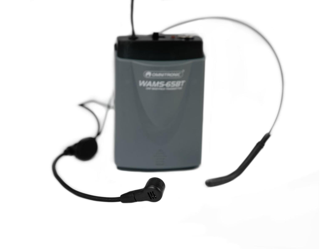 OMNITRONIC WAMS-65BT Transmisor de petaca incl. auriculares de diadema