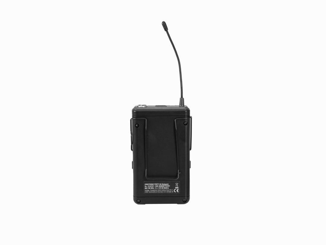 OMNITRONIC PORTY-8A Bodypack + Micrófono de diadema 863.1MHz
