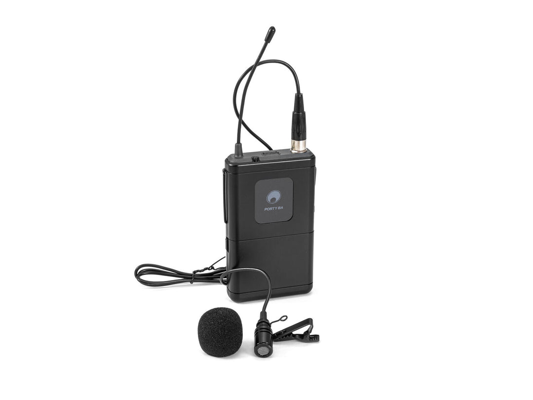 OMNITRONIC PORTY-8A Bodypack + micrófono Lavalier 863.1 MHz