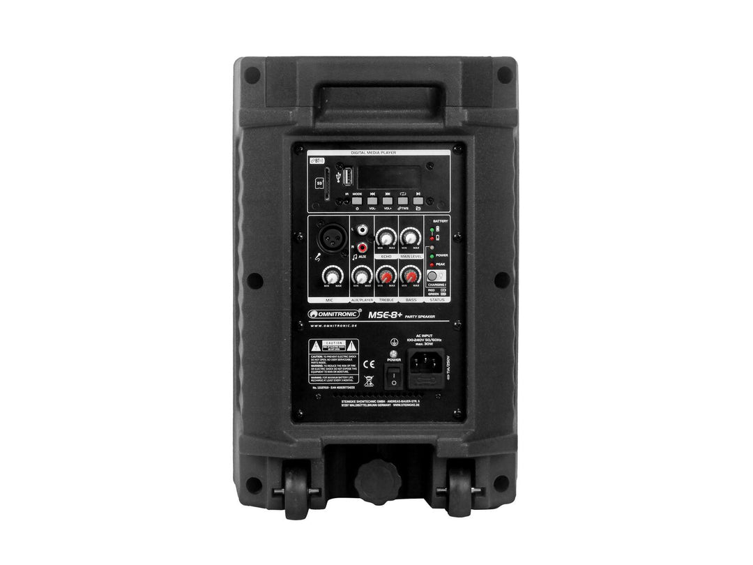 OMNITRONIC MSE-8+ Altavoz para fiestas con batería y efectos LED