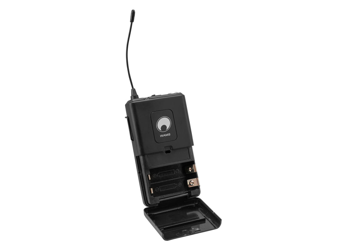 OMNITRONIC WAMS-12 transmisor de petaca incluido con auriculares 863MHz