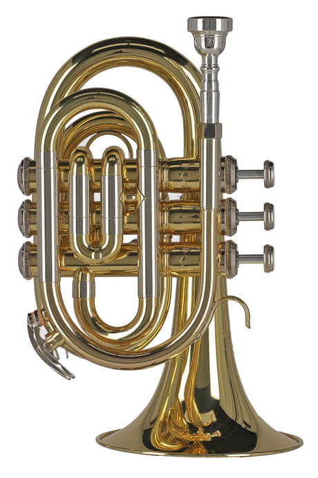 Trompeta de bolsillo Bb GEWA Ambition PT650, barniz transparente