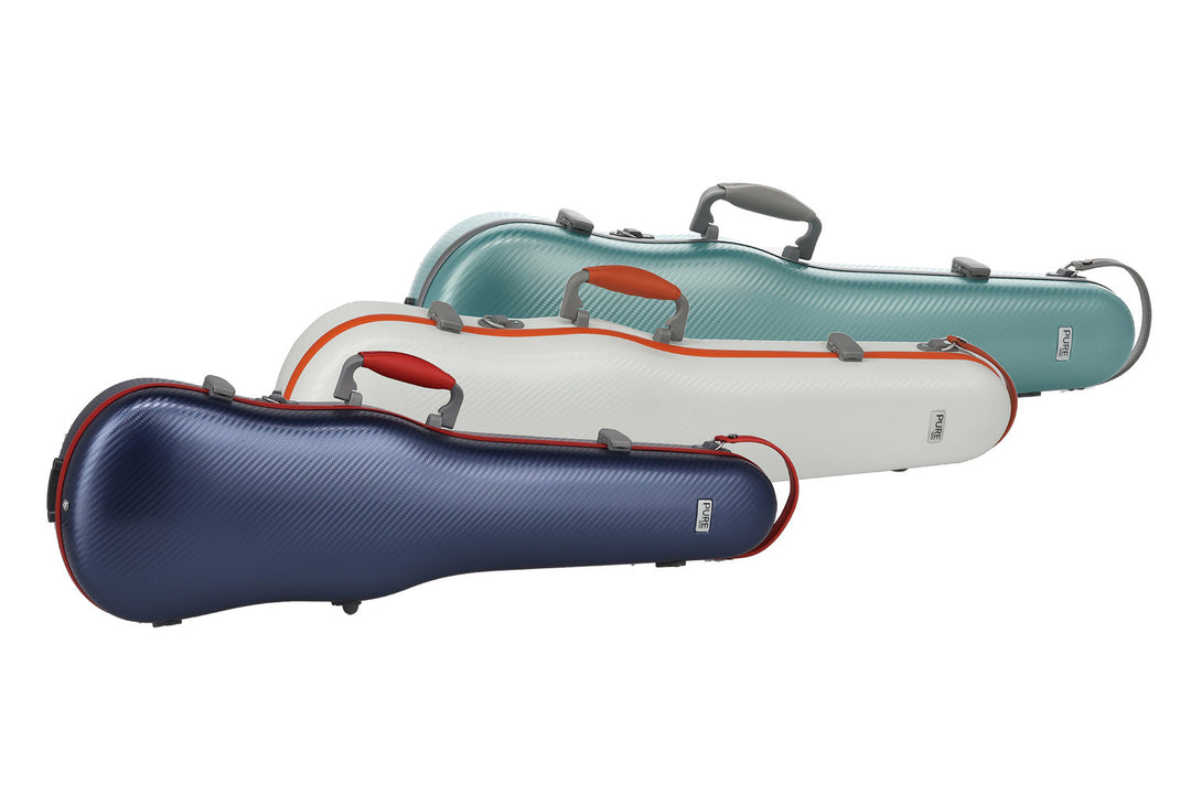 PURE GEWA Estuches de violines con forma Polycarbonate FUN - 4/4 - 1/2 (Blue / Black)