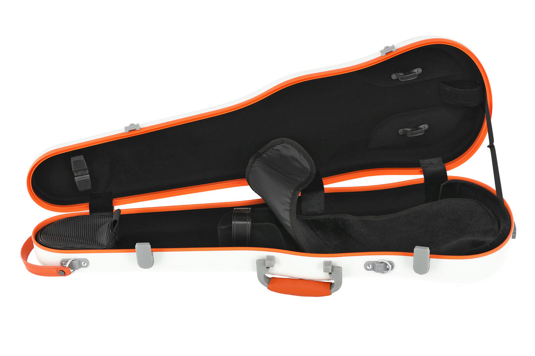 PURE GEWA Estuches de violines con forma Polycarbonate FUN - 4/4 - 1/2 (White / Blacj)