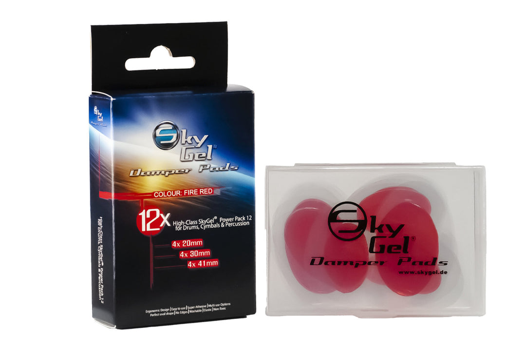 SKY Music Almohadillas amortiguadoras SkyGel - Rojo fuego (SG12FR)