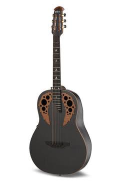 Adamas E-Acoustic Guitarras ADAMAS U581T-FM Mid-Depth Non-Cutaway - Black Satin Copper Metal Flake (U581T-FM-G)