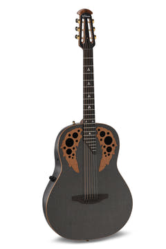Adamas E-Acoustic Guitarras ADAMAS U581T-FM Mid-Depth Non-Cutaway - Black Satin Copper Metal Flake (U581T-FM-G)