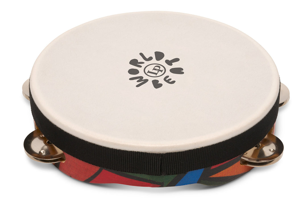 Latin Percussion Pandereta World Beat de una fila con parche - LP7022 (8")