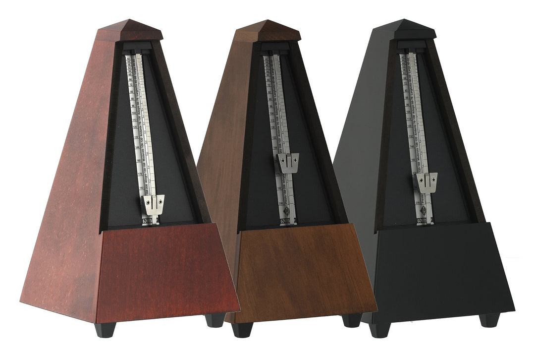 Wittner Metrónomo con forma de pirámide - color caoba. Alto brillo 810