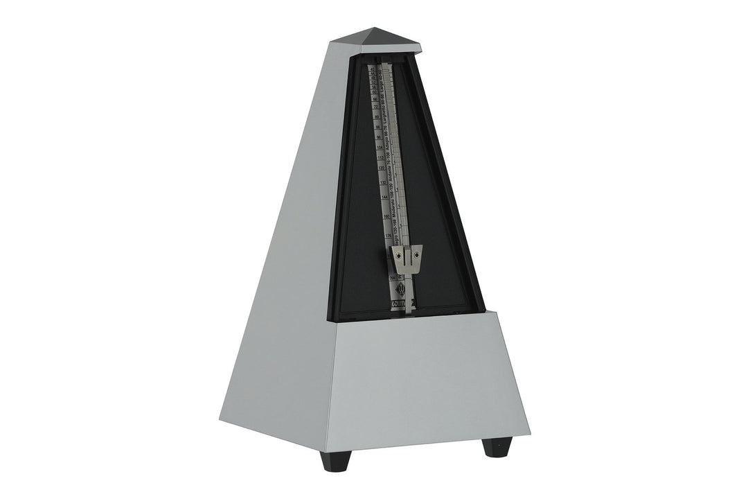 Wittner Metronome con forma de pirámide - Siver matt bright 855202