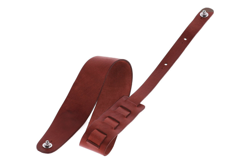 Correa de guitarra GEWA Premium Plain 70 con cierres de seguridad, marrón rojizo