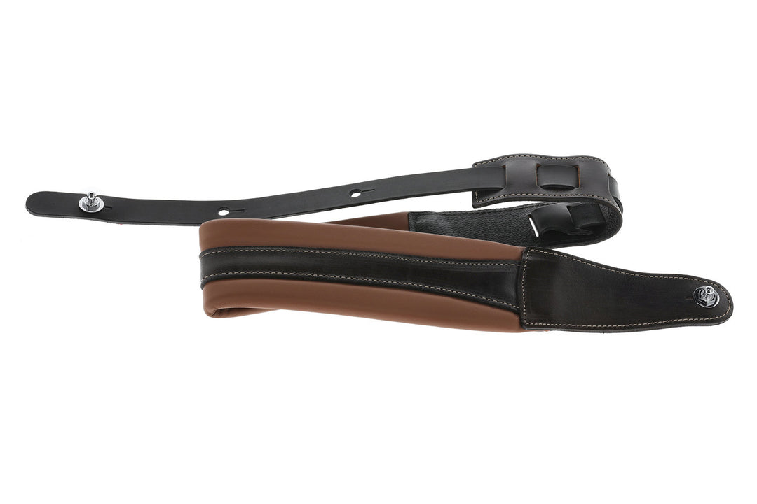 GEWA Correas para guitarras Prestige 85 acolchadas con cierres de seguridad - marrón/negro