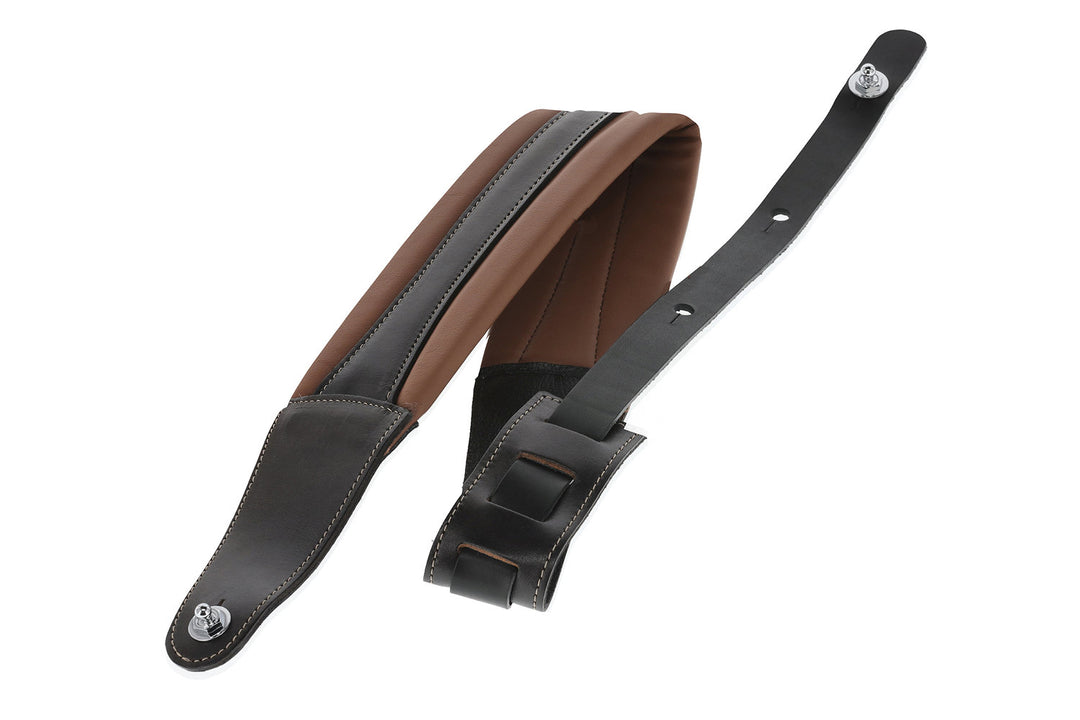 GEWA Correas para guitarras Prestige 85 acolchadas con cierres de seguridad - marrón/negro