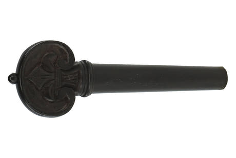Tornillos barrocos GEWA de ébano, violines 4/4, tallados a mano, botón y anillo negros