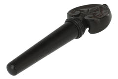 Tornillos barrocos GEWA de ébano, violines 4/4, tallados a mano, botón y anillo negros