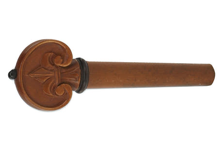 Clavijas barrocas GEWA de boj, violines 4/4, talladas a mano, botón y anillo negros