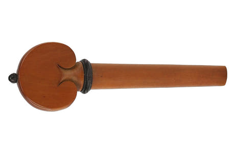 GEWA clavijas de violín con forma de corazón de boj, 4/4, botón negro, 4 unidades