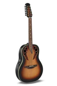 Guitarras electroacústicas Ovation Pro Series Elite Deep Bowl Non-Cutaway de 12 cuerdas - Sunburst (1758-1-G)