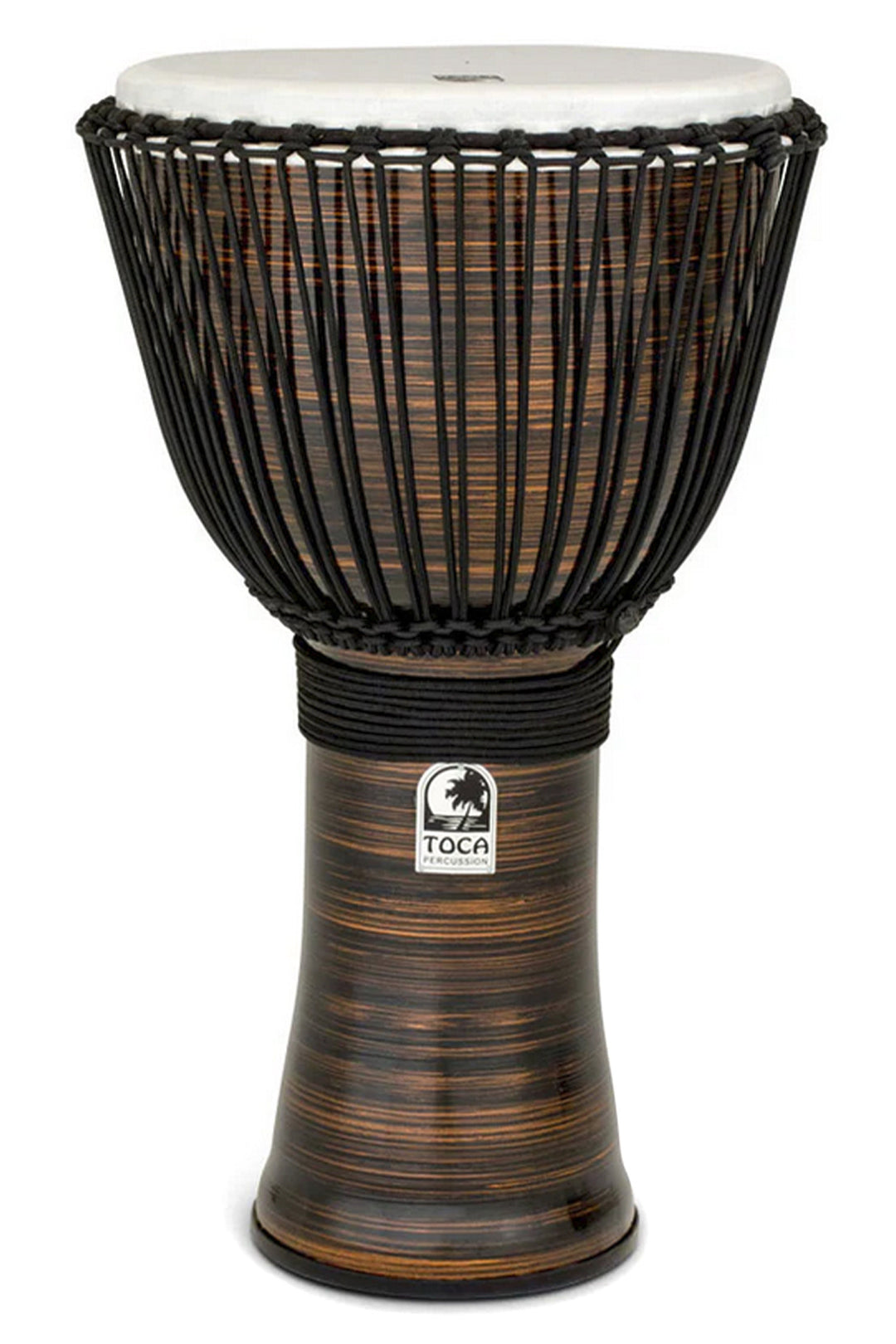 Toca Djembé Freestyle II afinado con cuerda - Spun Copper con bolsa (TF2DJ-14SCB)