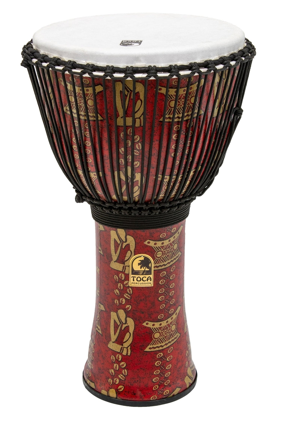 Toca Djembé Freestyle II afinado con cuerda - Dark Red (TF2DJ-14RB)