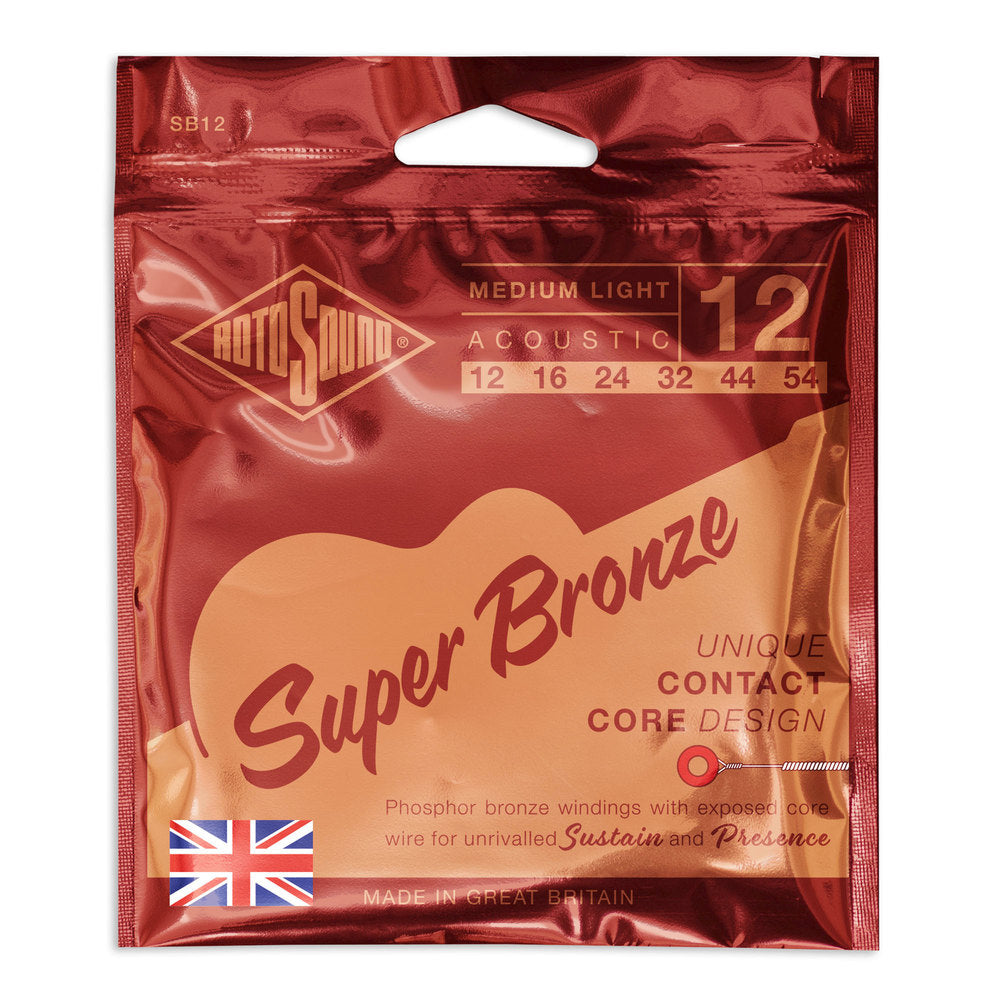 strings para guitarra western Rotosound Super Bronze SB12 12-54