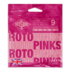 Cuerdas para guitarra eléctrica Rotosound Roto Pinks R9 9-42