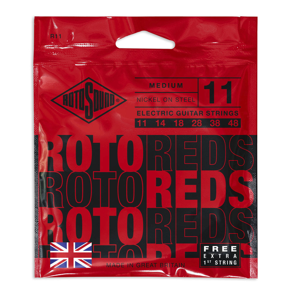 Cuerdas para guitarra eléctrica Rotosound Roto Reds R11 11-48